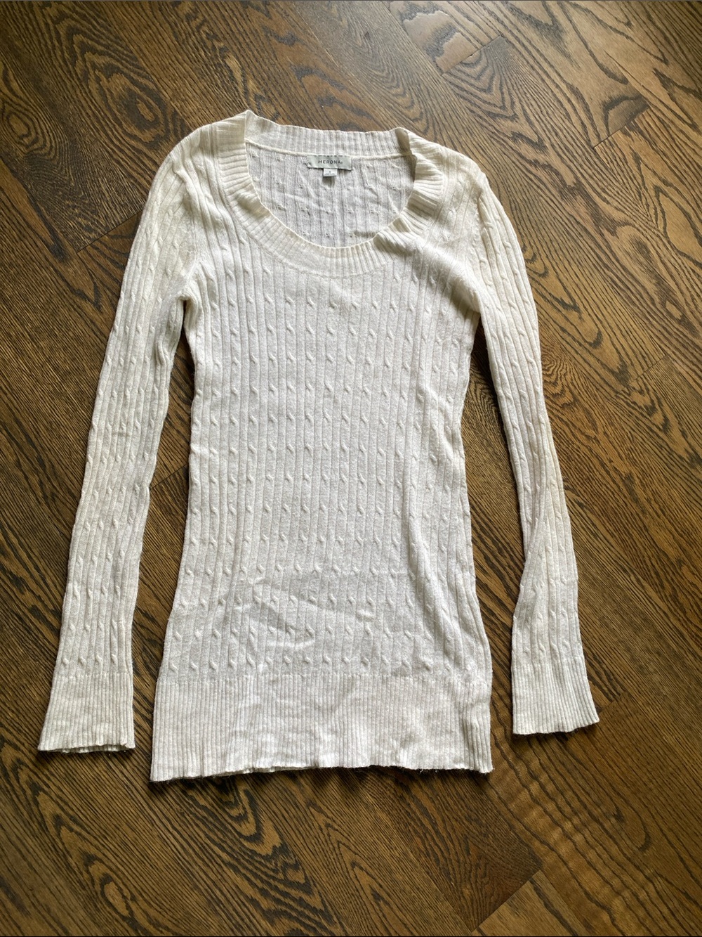 Merona Cream Cable Knit Sweater Top